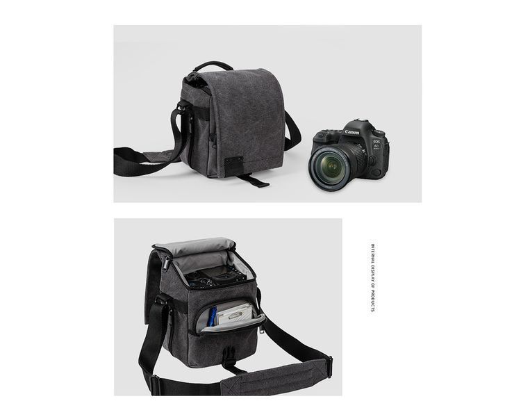Сумка для фотоапарата через плече LOVEPS LP-TR-1225 компактна для фотокамери з відділеннями протиударна FS-01-2 фото