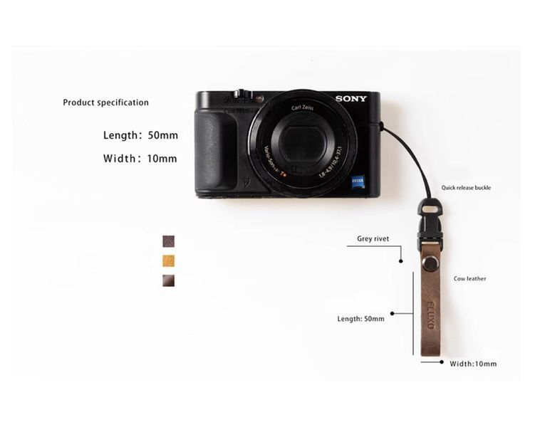 Маленький ремінець FLUXO для камери Sony, Canon, Olympus з пряжкою в стилі ретро, з натуральної шкіри RP-07 фото