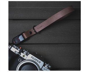 Кожаный ремешок на руку для фотоаппарата Fluxo коричневый, аксессуары для фотокамеры RP-11 фото