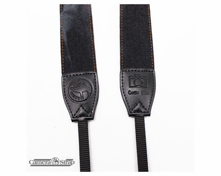 Ремень для фотоаппарата универсальный нашейный тканевой CAMERA STRAP на шею для фотокамеры черный WL-103 фото