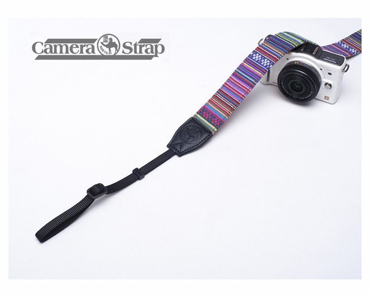 Ремень универсальный для фотоаппарата винтажный CAMERA STRAP плечевой нашейный из ткани для фотокамеры CS-1321 фото
