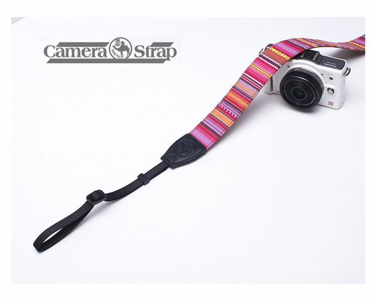 Ремінь універсальний для фотоапарата CAMERA STRAP тканинний вінтажний з вишивкою для фотокамери CS-1323 фото